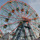 In 97 years of operation, the Wonder Wheel has never had an accident. During the 1977 citywide blackout, the wheel stopped, but was turned by hand to let passengers exit safely. (Wikipedia/DangApricot/https://goo.gl/yKTjQ8)